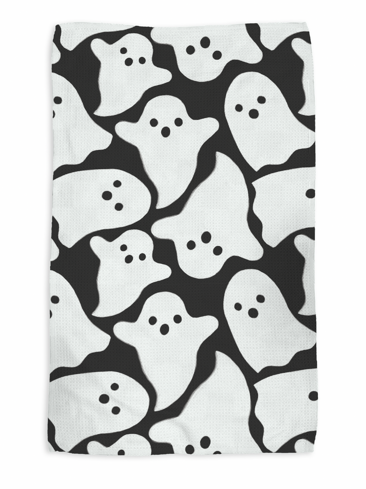 Spooky kitchen tea towel, flat lay