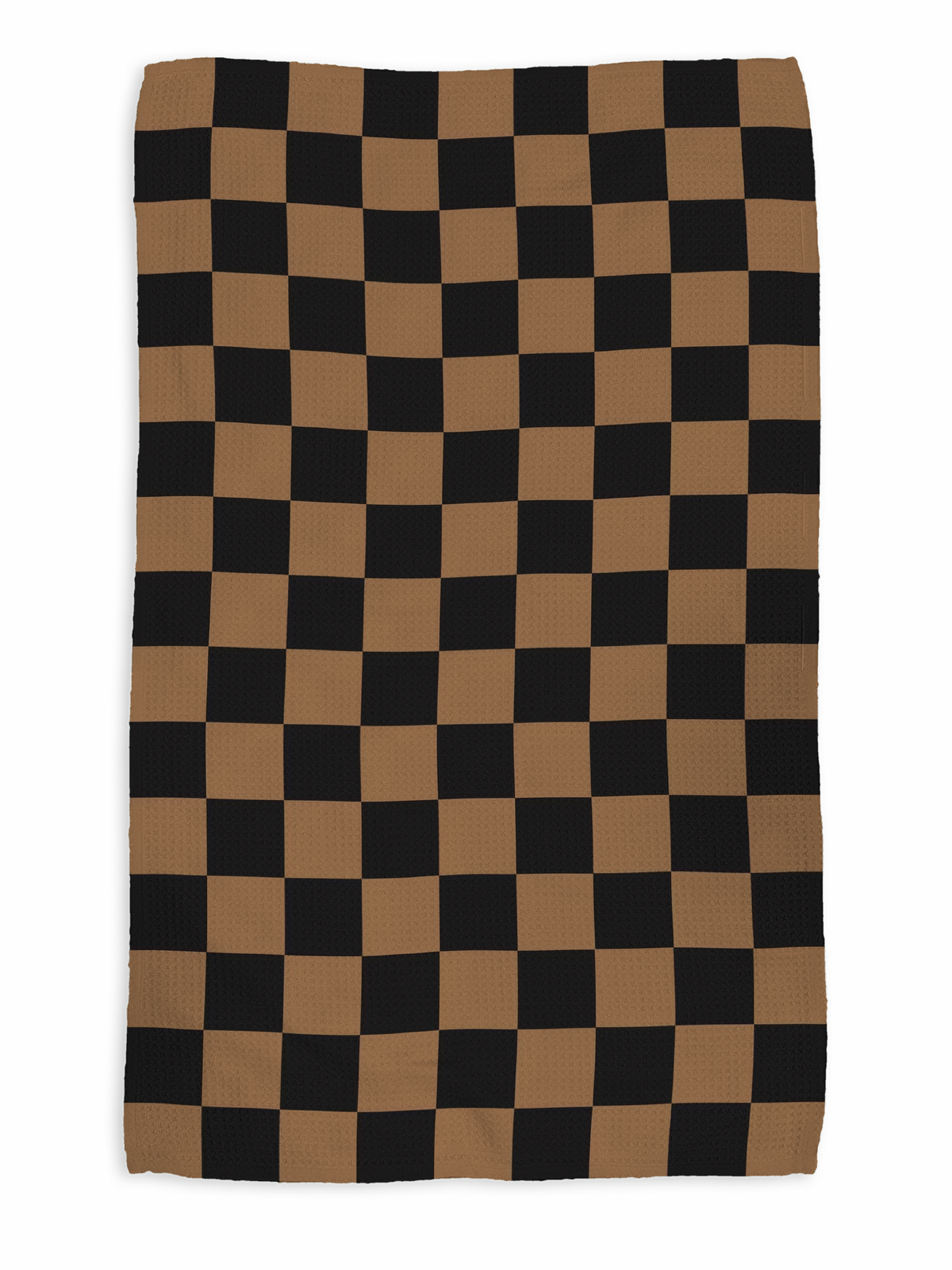 Fall Check kitchen tea towel, flat lay
