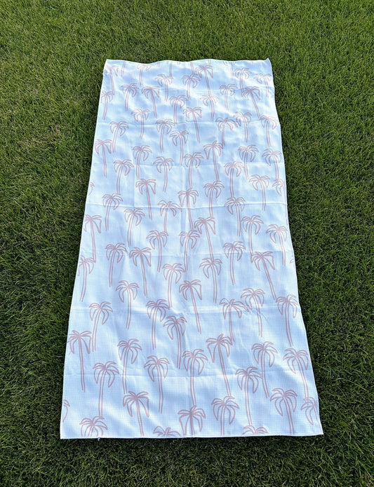 Pink Palm Pool Towel: Reversible