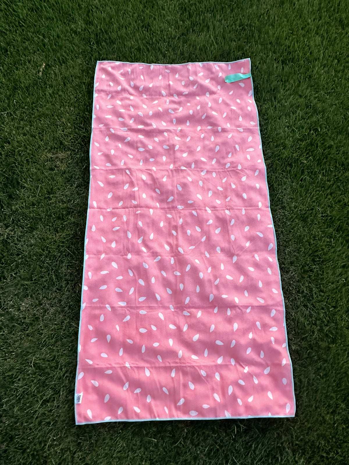 Watermelon Seeds Pool Towel: Reversible, pink watermelon seed side
