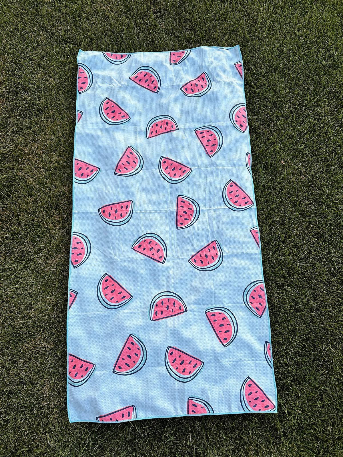 Watermelon Seeds Pool Towel: Reversible, watermelon slice side