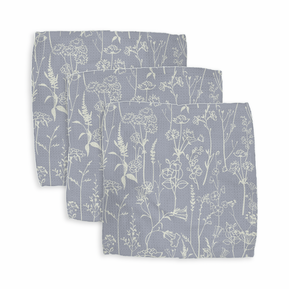Lavender Daze (3 pack) 12x12 wash cloth, flat lay