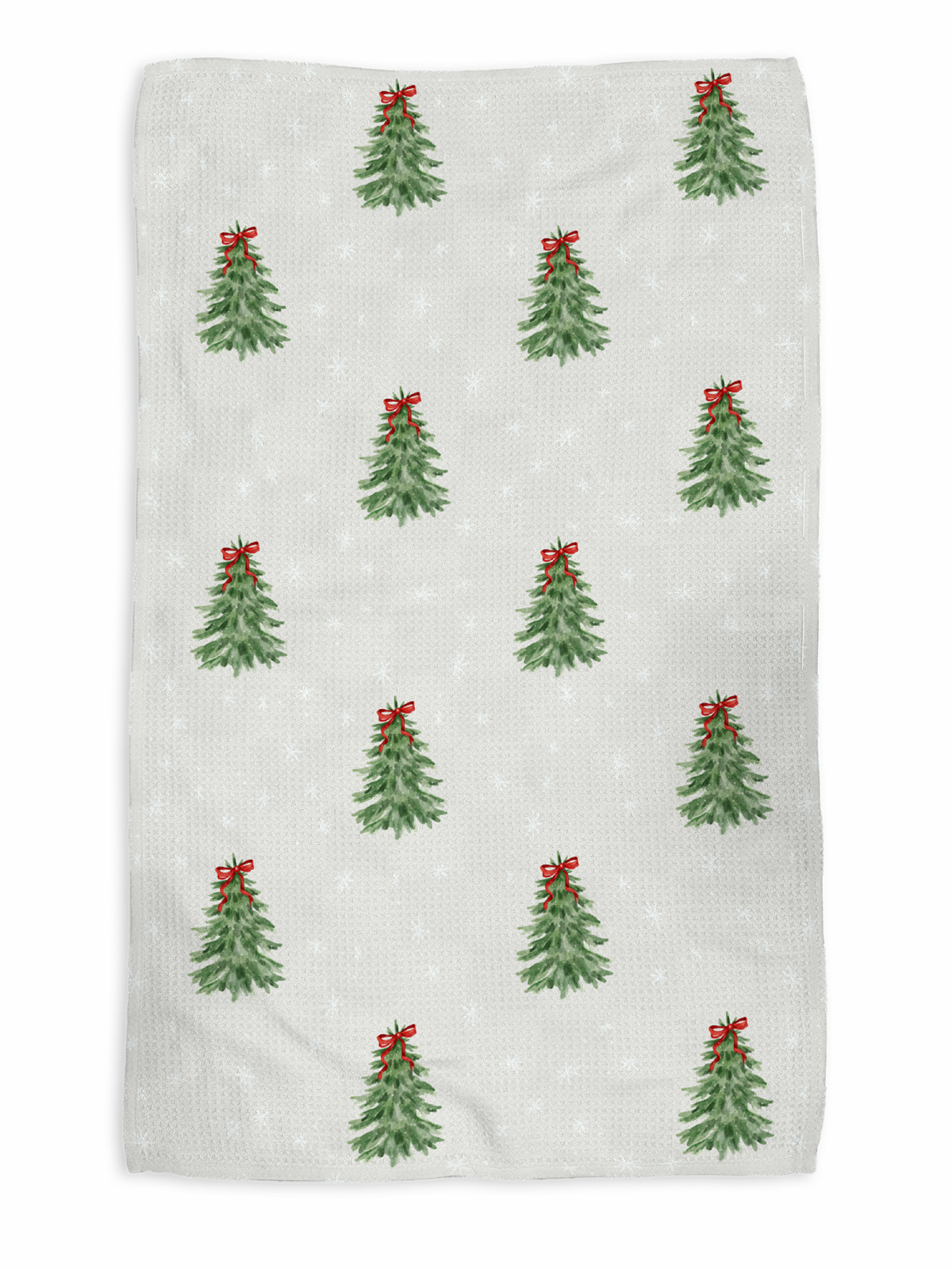 Bows & Branches kitchen tea towel, flat lay