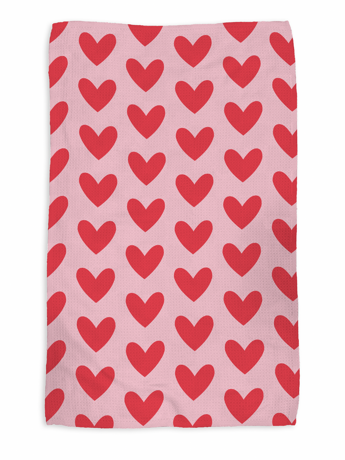 Be Mine kitchen tea towel, flat lay